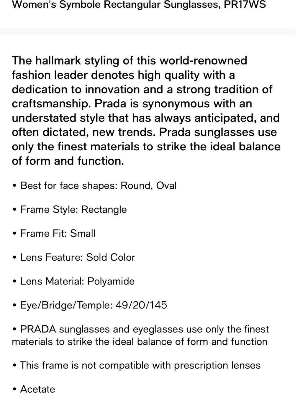 Prada Black Geometric Frame Sunglasses - Picture 11 of 12